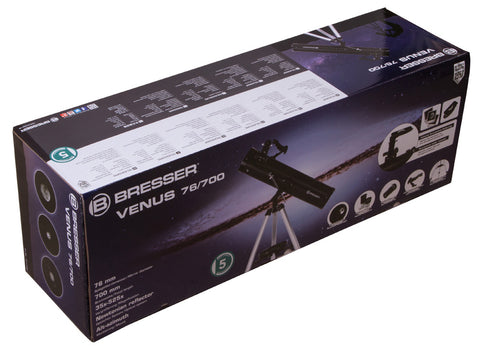 Telescópio Bresser Venus 76/700 com adaptador para smartphone