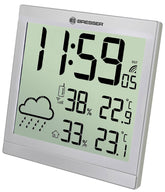 Estación Meteorológica Bresser TemeoTrend JC LCD RC (Reloj de pared), plata