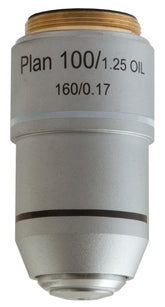 Objetiva acromática Levenhuk MED 100x Plan