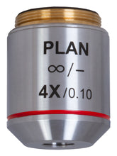 Objetiva acromática Levenhuk MED 4x Infinity Plan