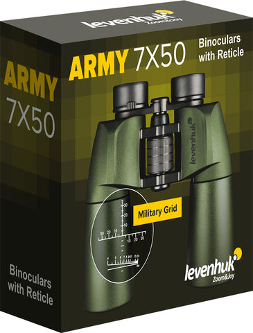 Binóculos Levenhuk Army 7x50 com retículo