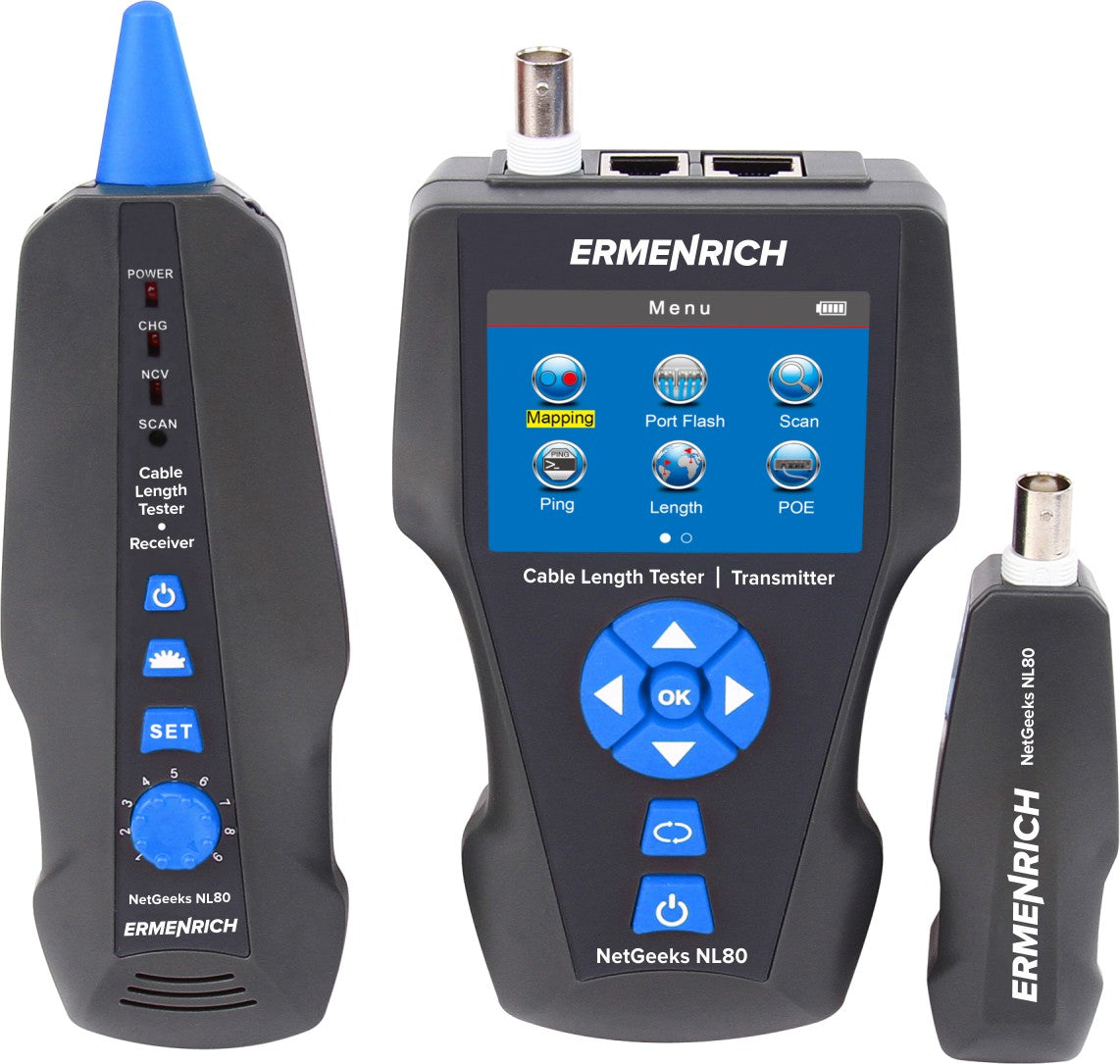 Ermenrich NetGeeks NL80 Cable Length Tester – Madeira Optics