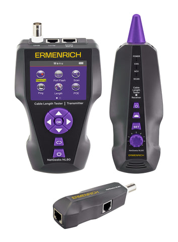 Ermenrich NetGeeks NL80 Medidor de comprimento de cabos