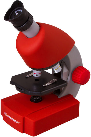 Microscopio Bresser Junior 40-640x, rojo
