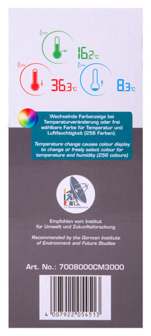Estação meteorológica Bresser Temeo Life H com ecrã a cores, preto