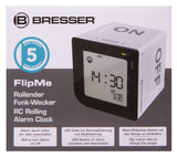 Bresser FlipMe Tabletop Alarm Clock, silver