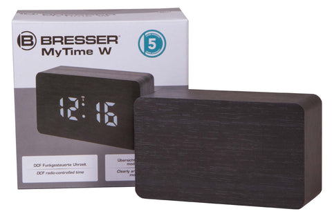Bresser MyTime W Color LED Tabletop Alarm Clock, black