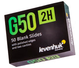Levenhuk G50 2H Double Cavity Blank Slides, 50 pcs