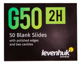 Levenhuk G50 2H Double Cavity Blank Slides, 50 pcs