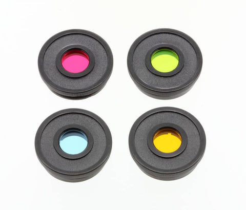 Conjunto de filtros de cor Bresser 1,25″ Essential (vermelho, verde, azul, amarelo)