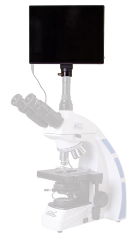 Câmara digital de microscópio Levenhuk MED 5M com ecrã LCD de 9,4