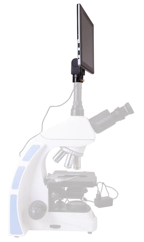 Câmara digital de microscópio Levenhuk MED 5M com ecrã LCD de 9,4