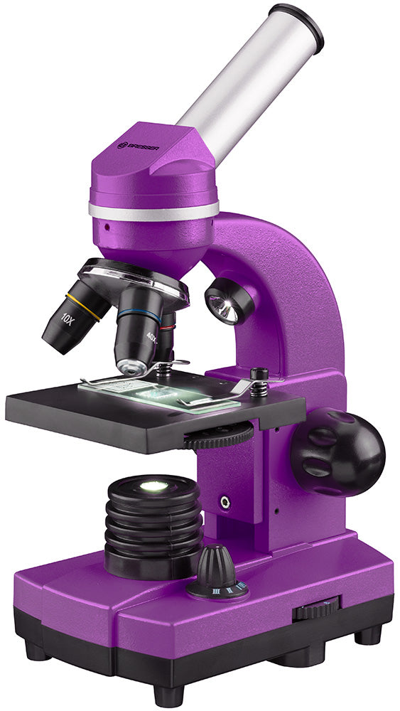 Bresser Junior Biolux SEL 40–1600x Microscope, purple