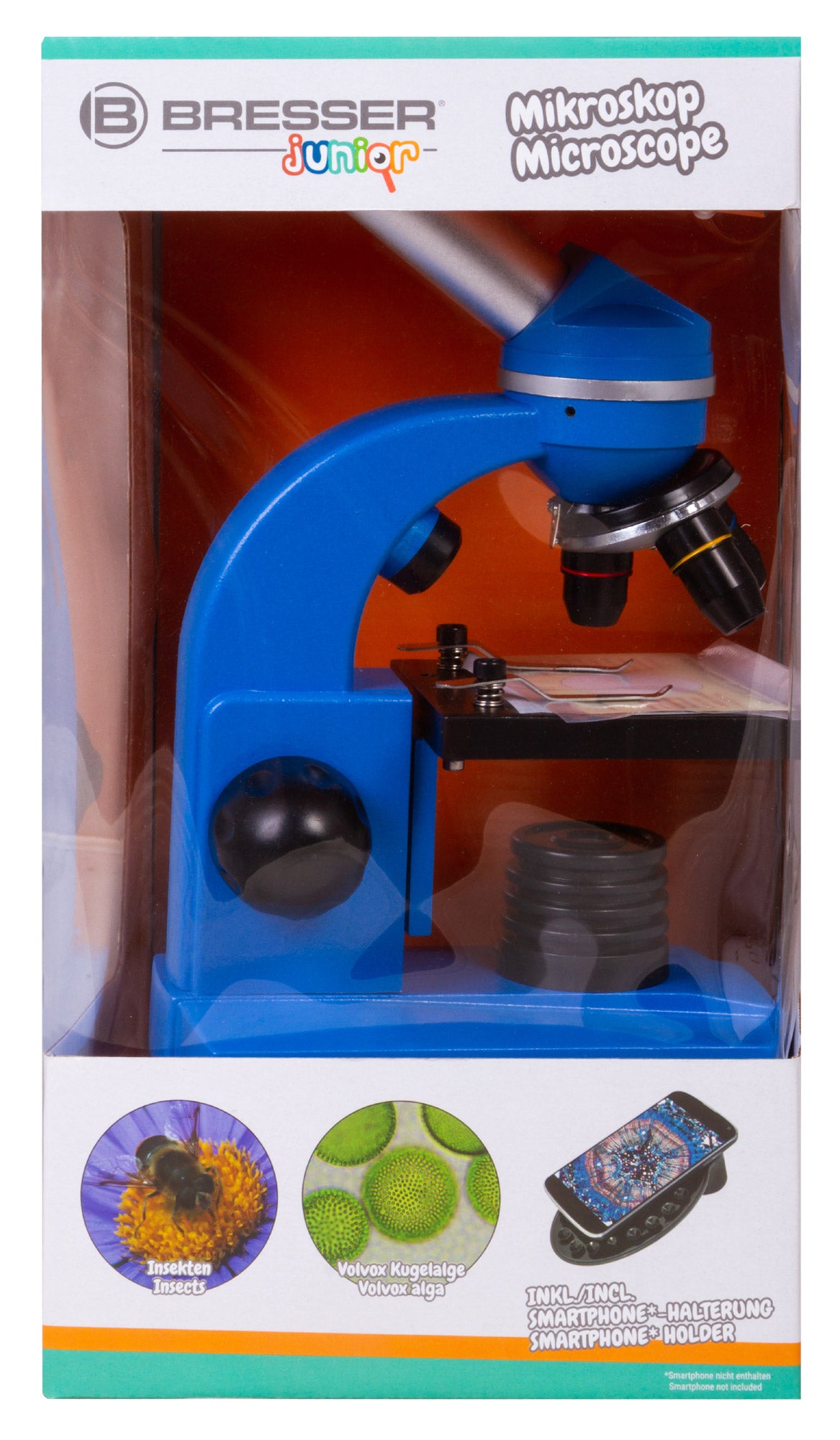 Bresser Junior Biolux SEL 40–1600x Microscope, blue