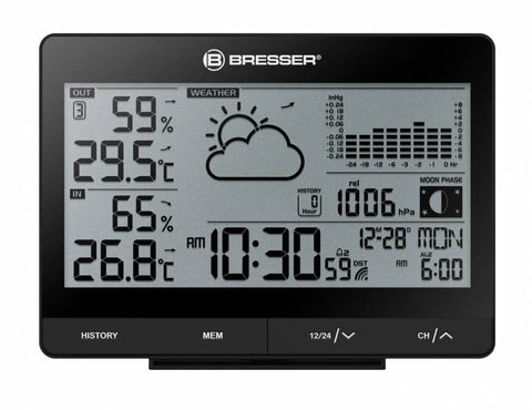 Bresser Tendence WSX Weather Station w/24h Barometric Pressure Chart