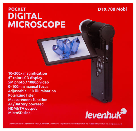 Microscópio digital Levenhuk DTX 700 Mobi