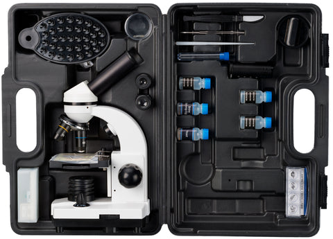 Bresser Junior Biolux SEL 40–1600x Microscope with case, white