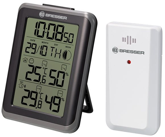 Bresser MyClimate Thermo/Hygrometer Clock, black