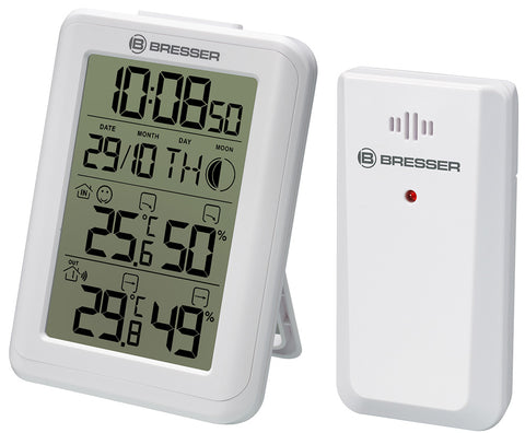 Bresser MyClimate Thermo/Hygrometer Clock, white