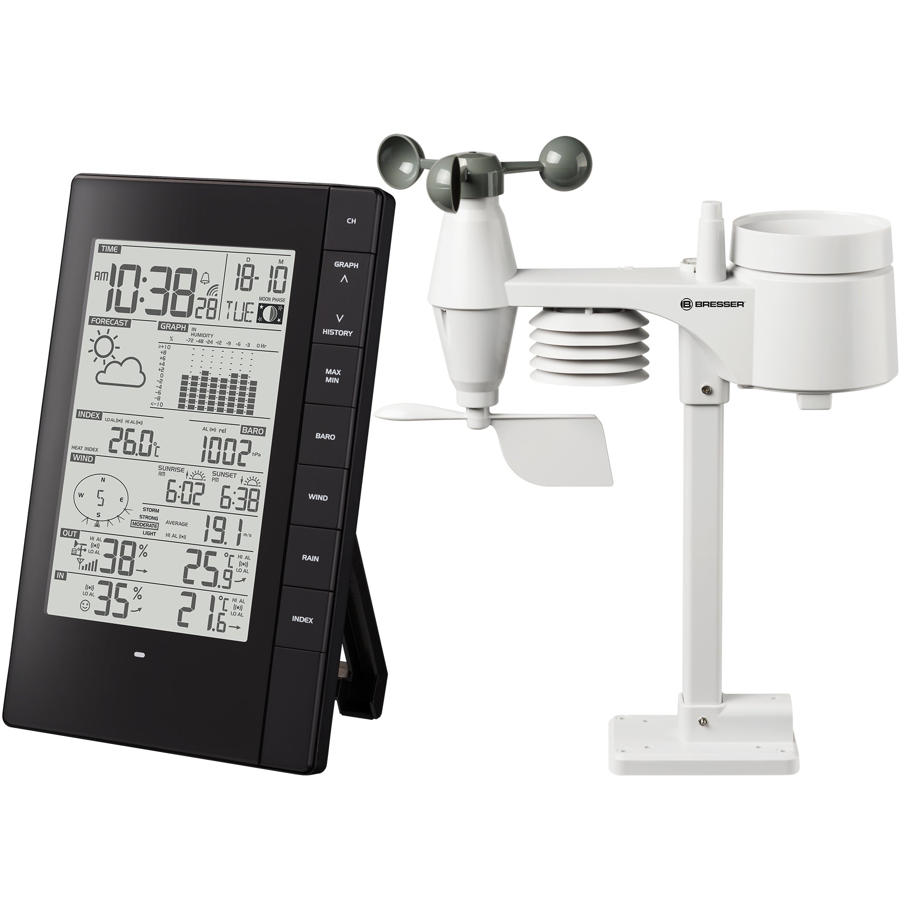 Bresser PC Weather Station with 5-in-1 Outdoor Sensor – Madeira Optics