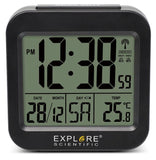 Explore Scientific RC Alarm Clock, black
