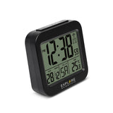 Explore Scientific RC Alarm Clock, black