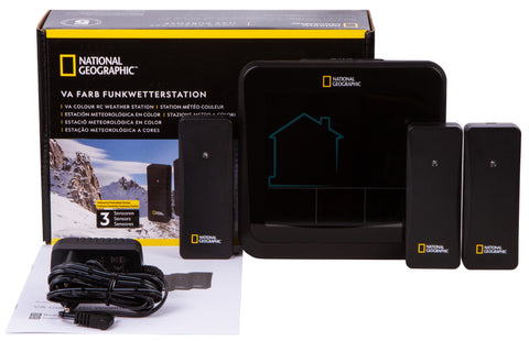 Bresser National Geographic VA Weather Station with Colour Display and 3 Sensors