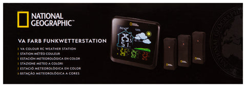Bresser National Geographic VA Weather Station with Colour Display and 3 Sensors
