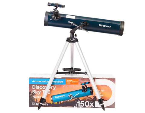 Discovery Sky T76 Telescope with book