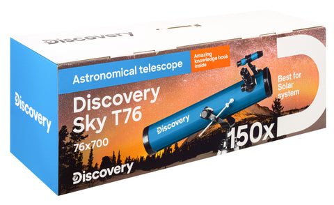 Telescópio Discovery Sky T76 com livro