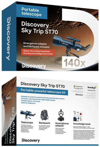 Telescópio Discovery Sky Trip ST70 com livro
