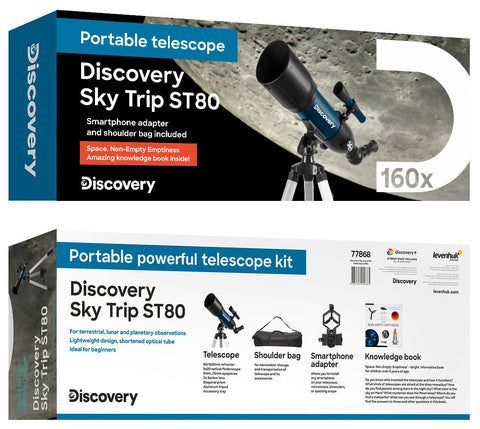 Telescópio Discovery Sky Trip ST80 com livro