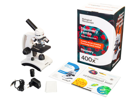 Microscópio Discovery Femto Polar com livro