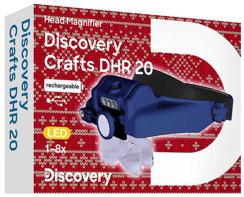 Lupa recarregável de 20 cabeças Discovery Crafts DHR