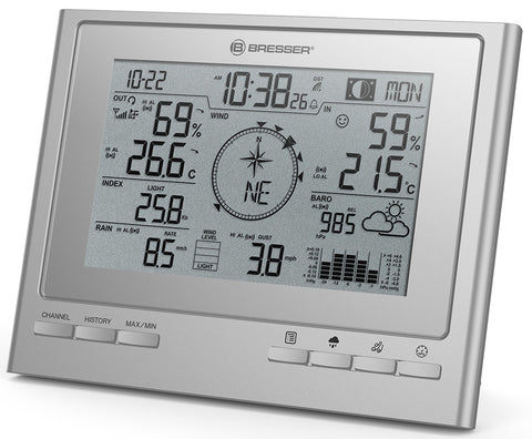 Bresser 7-in-1 ClimateScout Exclusive Line Weather Center, silver