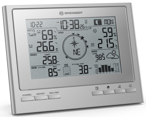 Bresser 7-in-1 ClimateScout Exclusive Line Weather Center, silver