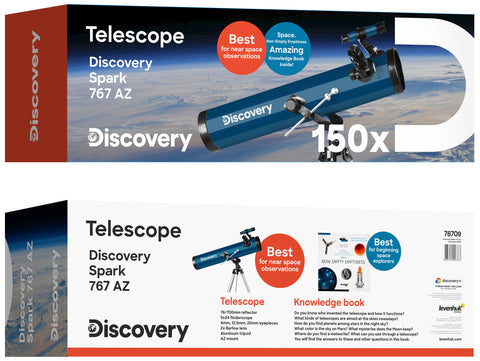 Discovery Spark 767 AZ Telescope with book