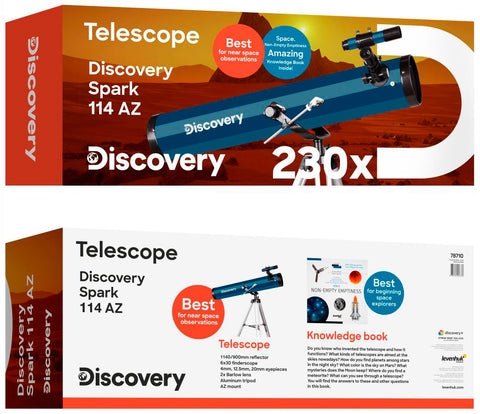 Discovery Spark 114 AZ Telescope with book