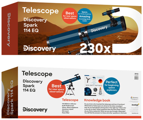 Telescópio Discovery Spark 114 EQ com livro