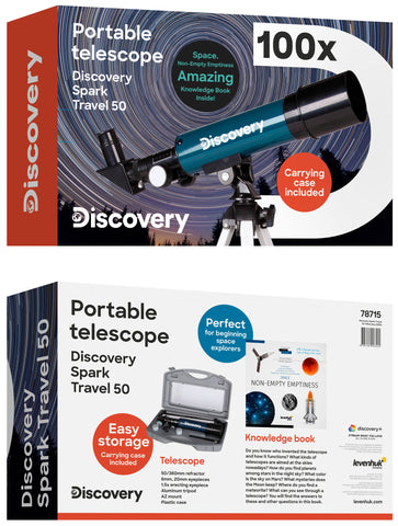 Telescópio Discovery Spark Travel 50 com livro