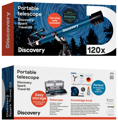Discovery Spark Travel 60 Telescope with book