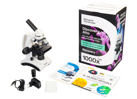 Microscopio polar Discovery Atto con libro