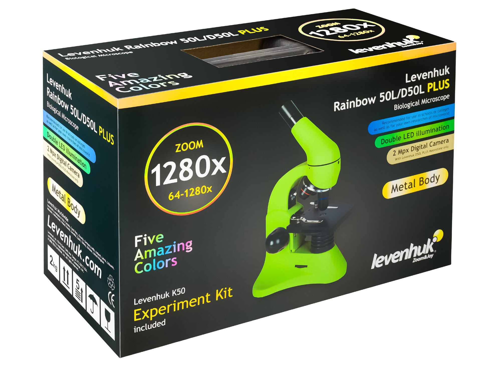 Moonstone Microscope Levenhuk Rainbow D50L PLUS 2M Digital Microscope Moonstone – Madeira Optics