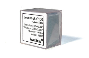Levenhuk G100 Cover Slips, 100 pcs