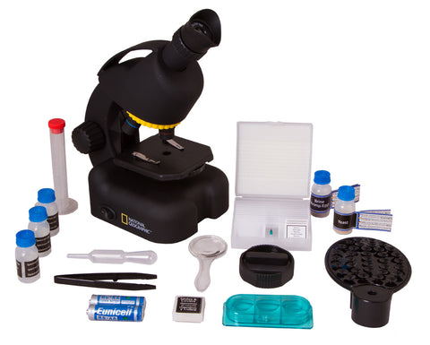 Microscopio Bresser National Geographic 40-640x con adaptador para smartphone