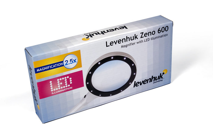 Levenhuk Zeno 600 LED Magnifier, 2.5/5x, 90/21 mm, Metal