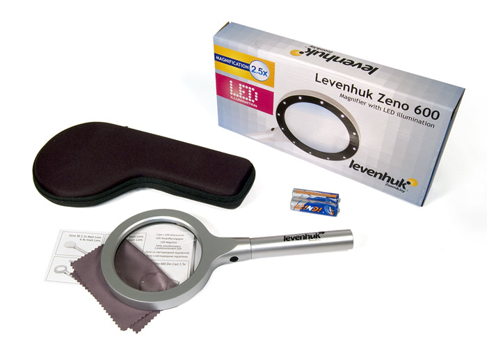 Levenhuk Zeno 600 LED Magnifier, 2.5/5x, 90/21 mm, Metal