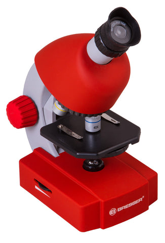 Microscópio Bresser Junior 40-640x, vermelho