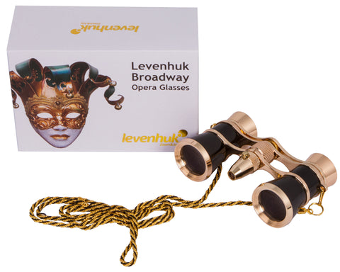 Levenhuk Broadway 325F Opera Glasses (white with LED light and chain)